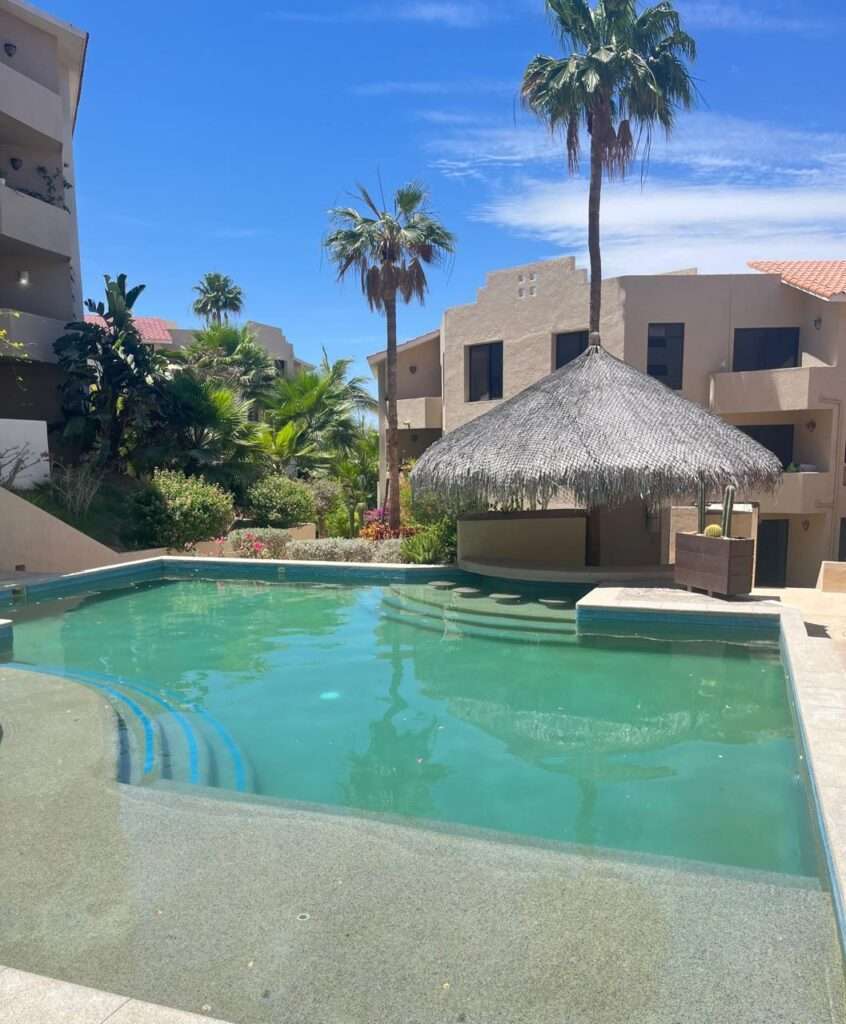 Los Cabos Hacienda Los Cabos Experience the perfect combination of comfort, style and investment potential in this beautifully remodeled 2 BR, 2 BTH ground floor condo with a poolside terrace and palapa. Ideally located in one of the most desirable areas of San José del Cabo. Designed for effortless Baja living, this charming residence features a spacious private terrace with a palapa and direct access to the pool.The seamless indoor-outdoor flow creates an inviting atmospher for relaxing, entertaining, or enjoying the – 924 P.º De Las Misiones, San Jose del Cabo, BS