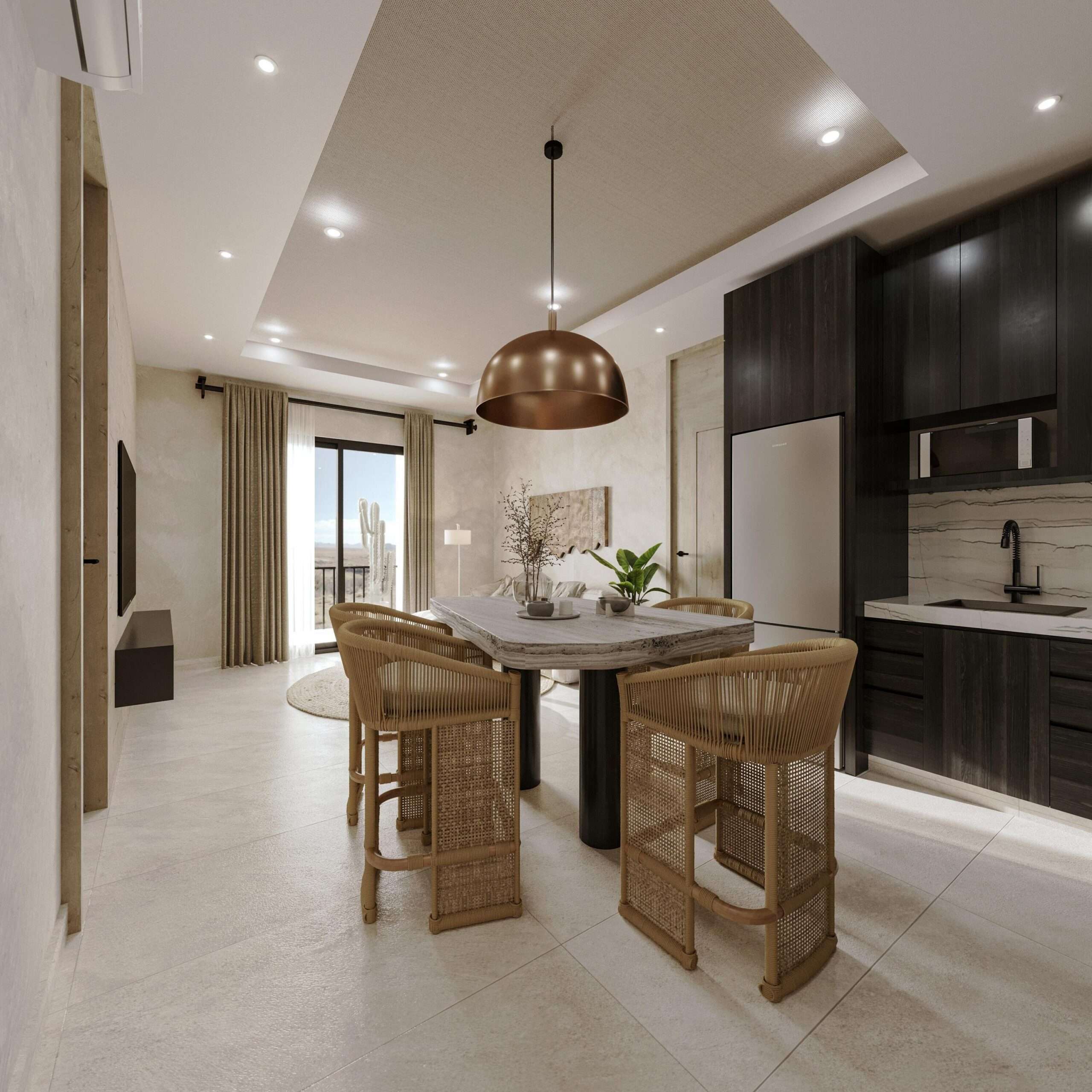 Los Cabos Cabo Del Mar Ecopark Fantastic investment opportunity in Cabo del Mar! Beautifully furnished condo featuring two spacious bedrooms and a generous TV/living room area, perfect for relaxing getaways or vacation rentals. Enjoy stunning for sale