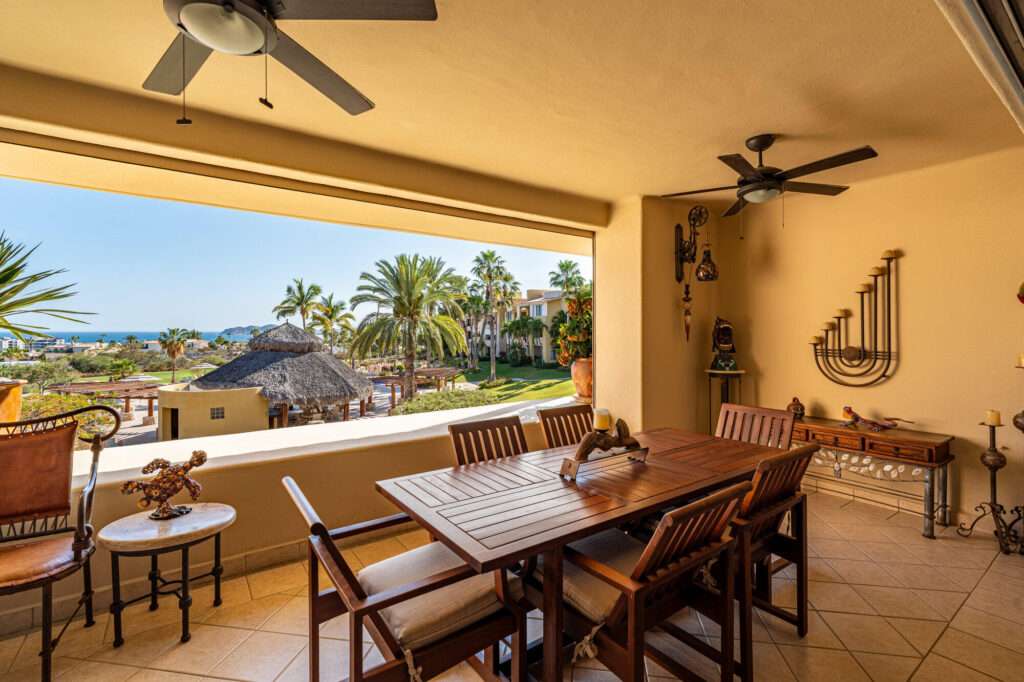 Los Cabos Gardenias Wake up to Baja sunrises from your primary bedroom's private balcony, or host friends on the main terrace overlooking the ocean and fairways from your 2 bedroom condo. Enjoy premium amenities like pickleball courts, a pool, jacuzzi, and a gym. Whether you are hitting the championship course in the morning, playing pickleball with neighbors, or just relaxing under the community palapa, the lifestyle here is completely effortless. This is an ideal match for those looking to downsize the maintenance while keeping the luxury lifestyle. The interior features brand new appliances and zero maintenance hassle. A big plus: it includes a valuable, large private garage perfect for your vehicle and golf gear. – Tower G Salomon de la cruz, Cabo Corridor, BS