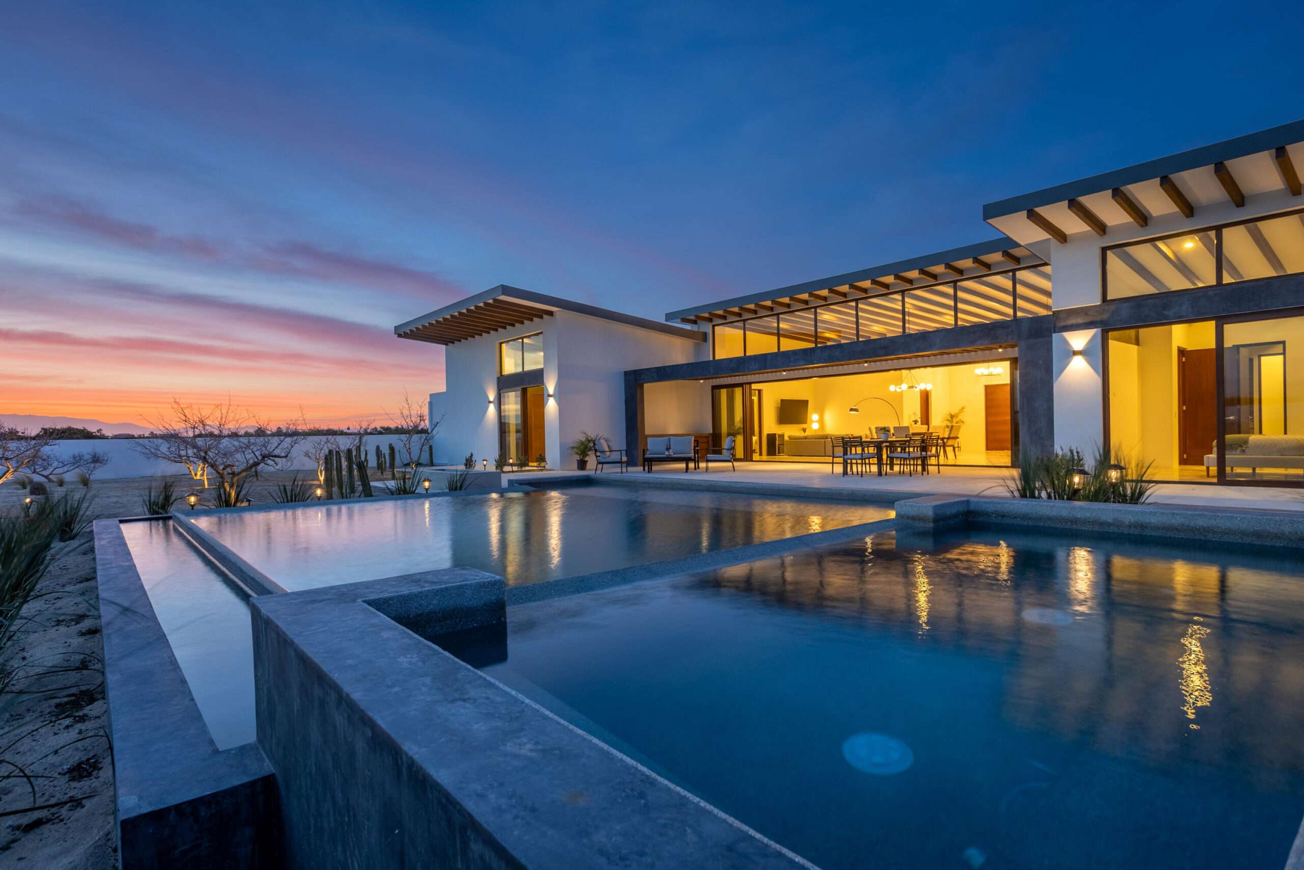 Los Cabos Blue Moon Located in the prestigious gated community of Pedregal, Villa De La Luz offers timeless Mexican Hacienda architecture combined with spacious living and exceptional comfort.This beautifully designed residence features expansive indoor and outdoor areas, ideal for both full-time living and entertaining. Bright interiors flow seamlessly to generous terraces, creating the perfect setting to enjoy Cabo's lifestyle.The home offers 6 en-suite bedrooms, a fully equipped kitchen, and thoughtfully designed living spaces. Outdoor amenities include a private swimming pool, jacuzzi, and BBQ area, providing an ideal environment for relaxation and gatherings.Include a two-car garage, ample storage, and access to Pedregal's exclusive amenities, including 24/7 security, beach and green areas. for sale