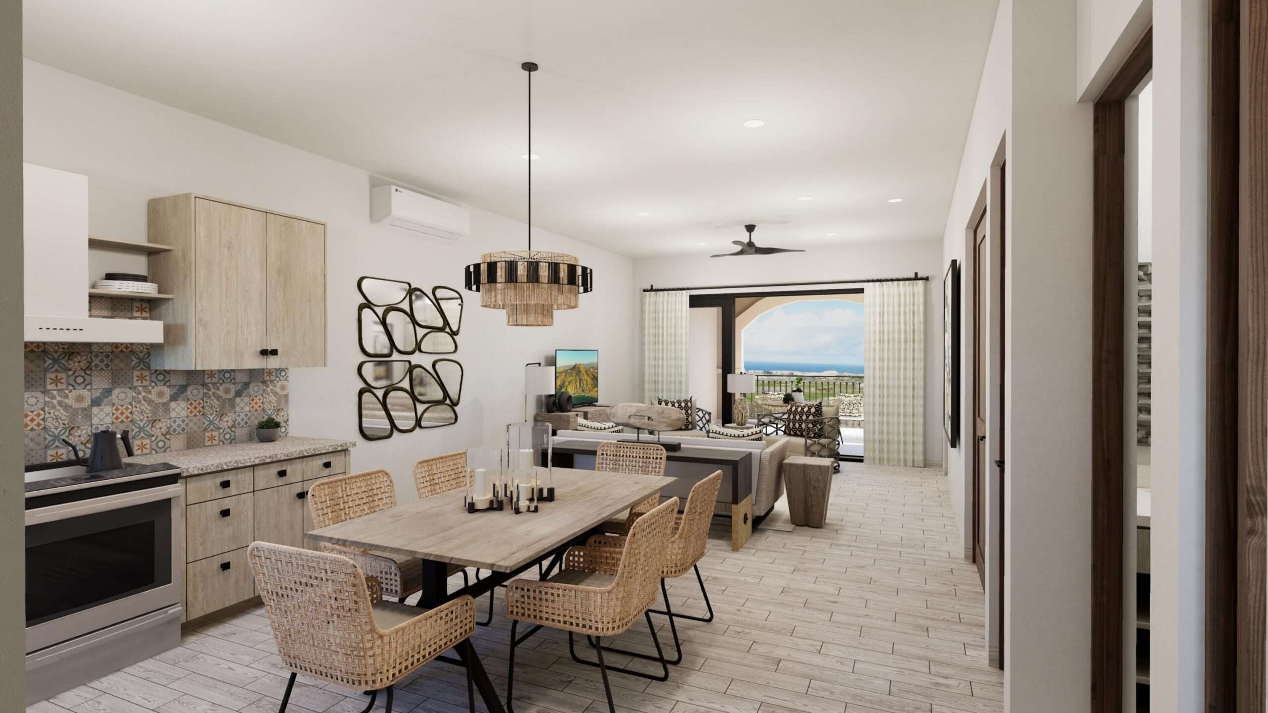 Los Cabos Cabo Costa Welcome to Villa 102 at Cabo Costa - Vela Tower, a modern 2-bedroom, 2.5-bath ground-floor residence located in the desirable Cabo Corridor / El Tezal area. This thoughtfully designed home offers a seamless indoor-outdoor lifestyle with contemporary finishes, an open-concept layout, and direct access to a spacious private terrace. One of the highlights of this residence is its private plunge pool and outdoor lounge area, creating the perfect space for relaxing or entertaining while enjoying the Cabo lifestyle.The unit offers approximately 105 m² (1,130 sq. ft.) of interior space and a total of 144 m² (1,549 sq. ft.) including a 39 m² (420 sq. ft.) terrace, providing a well-balanced layout for comfort and functionality.Cabo Costa is a boutique-style development offering resort-inspired amenities, including pools, fitness center, clubhouse, jacuzzi, sun deck, children's area, and beautifully landscaped common spaces.Ideally located just minutes from downtown Cabo San Lucas, beaches, the marina, restaurants, and shopping, this property combines convenience, lifestyle, and strong investment potential.Pre-construction opportunity with estimated delivery in November 2026, allowing buyers to secure today's pricing in one of Cabo's fastest-growing areas.Perfect as a vacation home, rental investment, or full-time residence in Los Cabos. for sale
