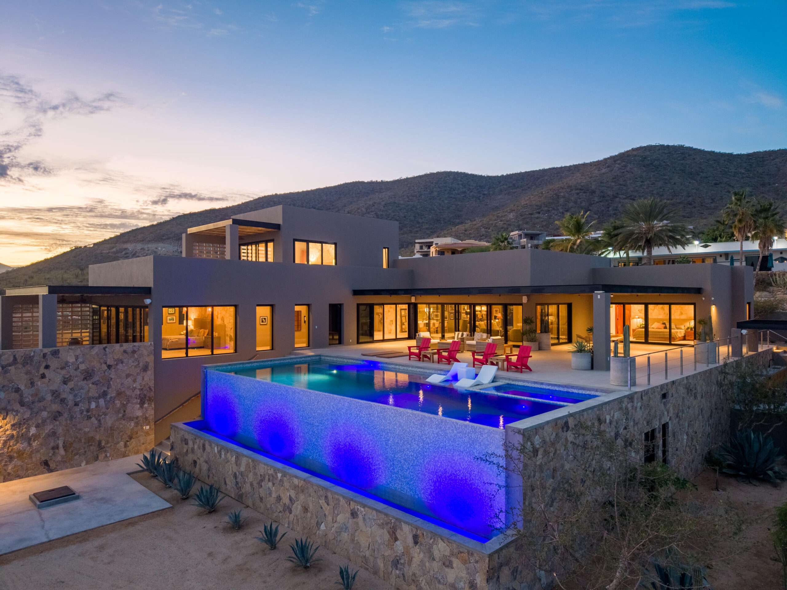 Los Cabos El Tule-Inland:General Rare investor opportunity in the San José Corridor. 2 luxury residences fully completed and move-in ready. 8 additional units with land secured and full blueprints in place -- ready to build to buyer's vision. At for sale