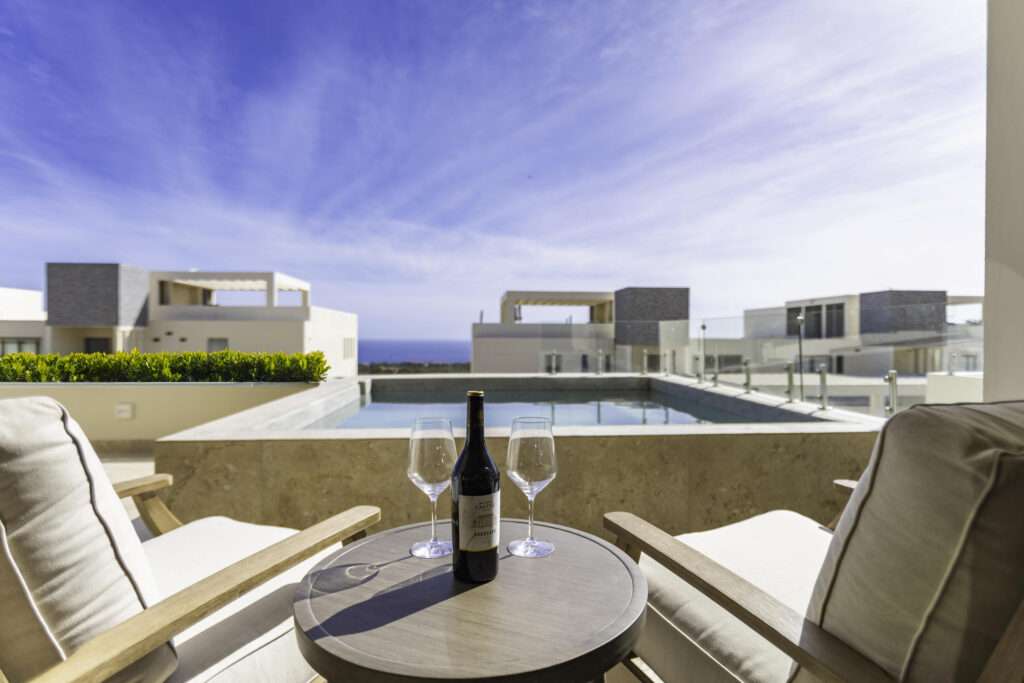 Los Cabos Cabo Costa Welcome to Cabo Costa, one of Cabo San Lucas' newest residential communities, where modern architecture meets the natural beauty of Baja. This beautifully appointed ground-floor residence features two spacious en-suite bedrooms, a private terrace, and a dipping pool. Finished in warm, neutral tones, the home offers a timeless design that is both elegant and inviting. Residents enjoy resort-style amenities including a clubhouse, infinity pool, fitness center, sundeck, and business space. Contact me today for more information or to schedule a private tour. – Via La Paloma, Cabo Corridor, BS