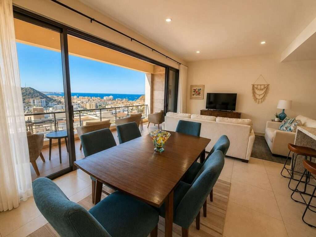 Los Cabos Vista Mare Enjoy the best of Cabo living in this fully furnished and equipped **3-bedroom, 2-bathroom** condominium with **ocean – Vista Vela III, Cabo Corridor, BS
